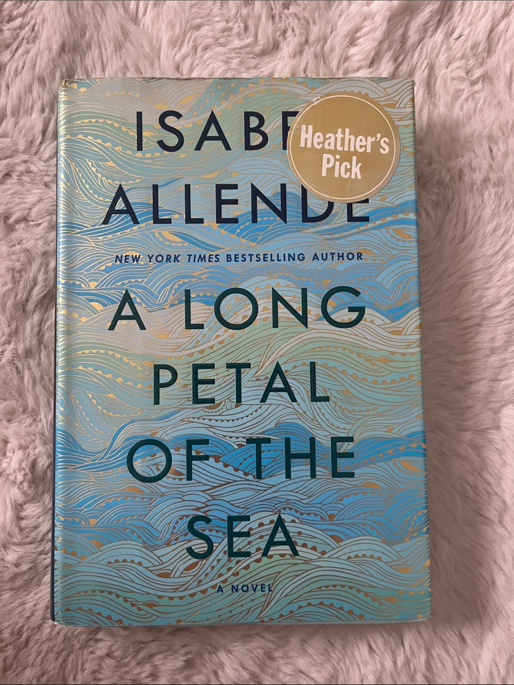 Isabel Allende "A Long Petal of the Sea" - Teal & Gold Hardcover